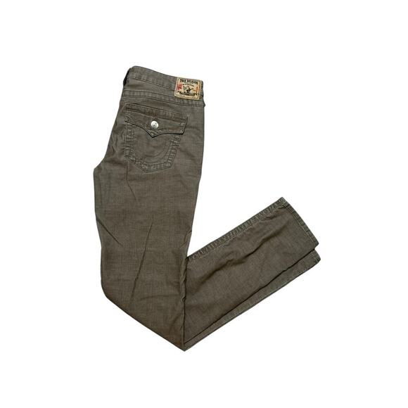 True Religion Women’s Jodie Skinny Jeans - Green / Tan Color‎ Y2K Unique - 31 - Picture 5 of 8